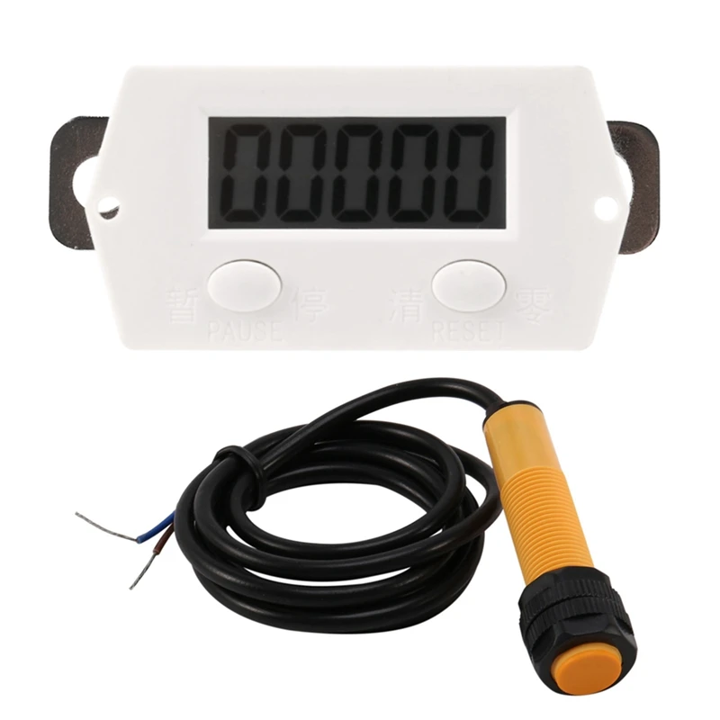 

LCD Digital 0-99999 Counter 5 Digit Plus UP Gauge + Proximity Switch Sensor With Magnetic