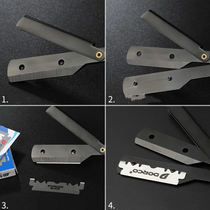 FnLune Men Women Manual razor Professional Hair Removal Shaving Armpit Barber Knife Tool To Send The Blade Foldable | Красота и