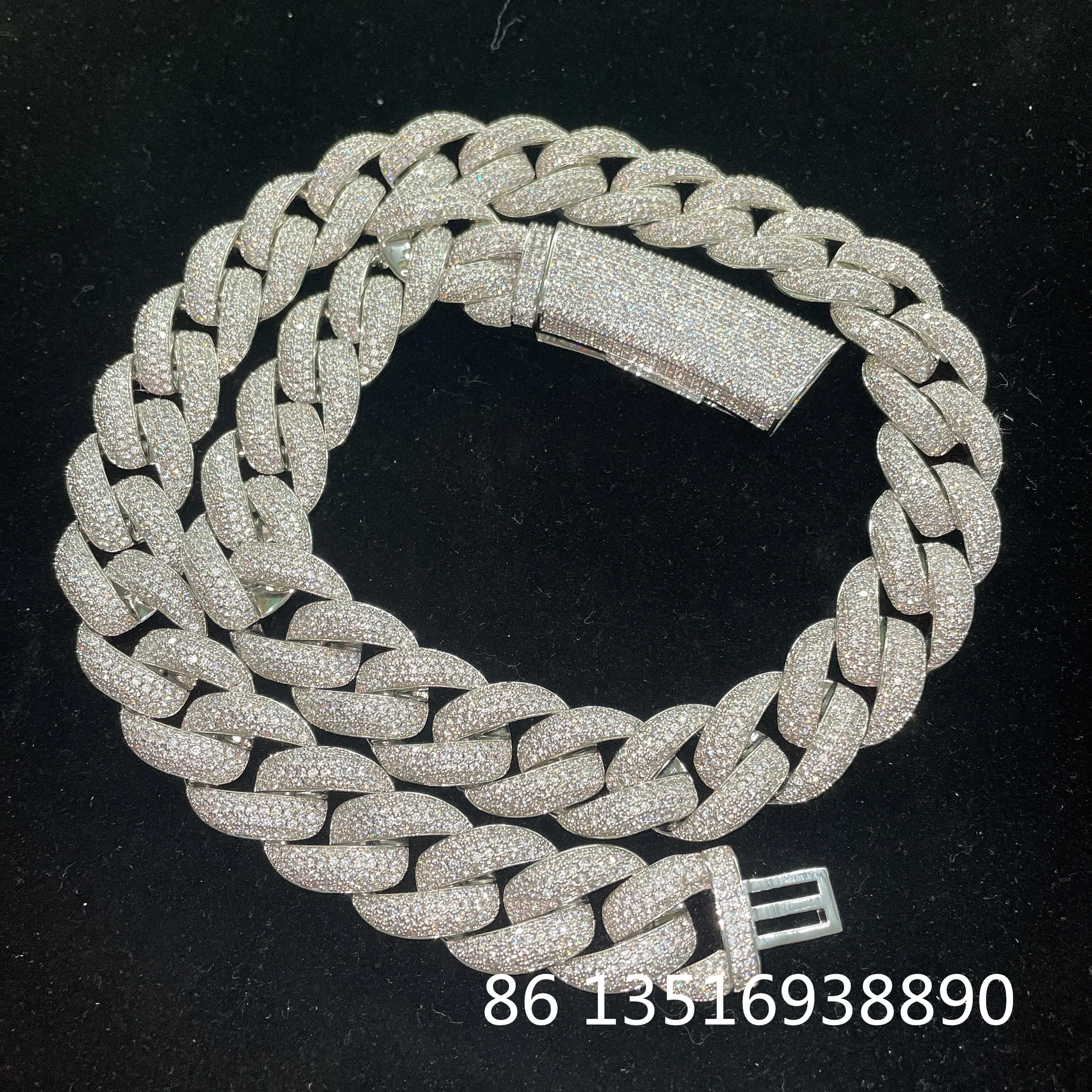 UWIN 40mm Baguettecz Heavy Miami Cuban Chain Necklace Iced Out