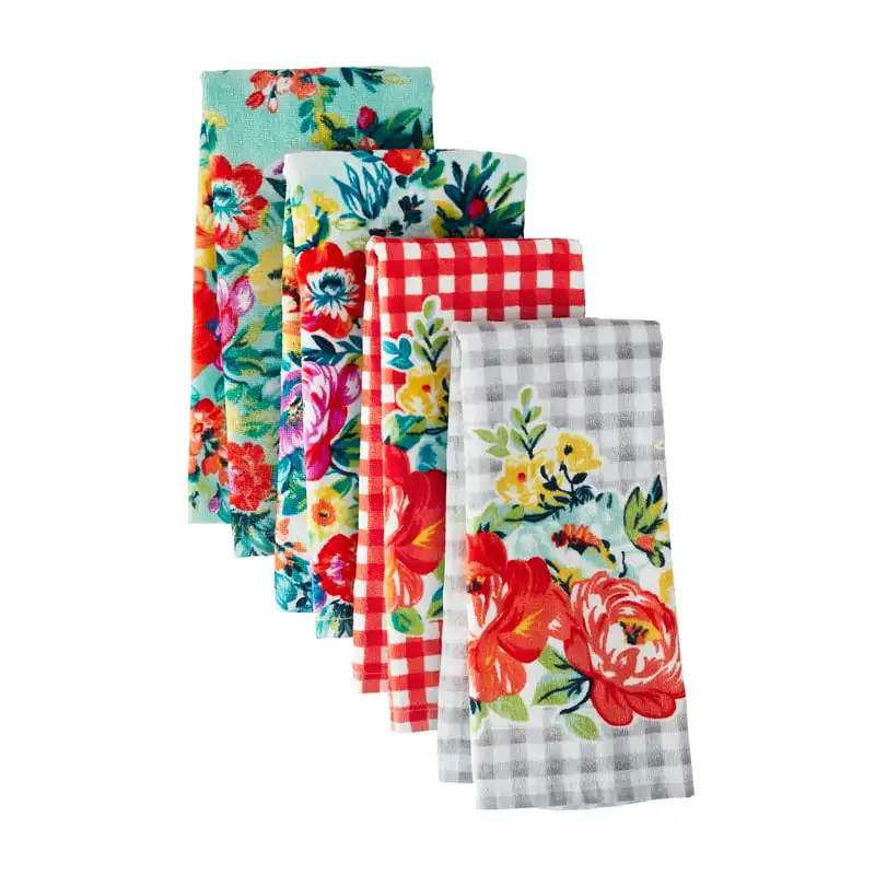 

Romance Kitchen Towel Set, Multicolor, 16"W x 28"L, 4 Piece