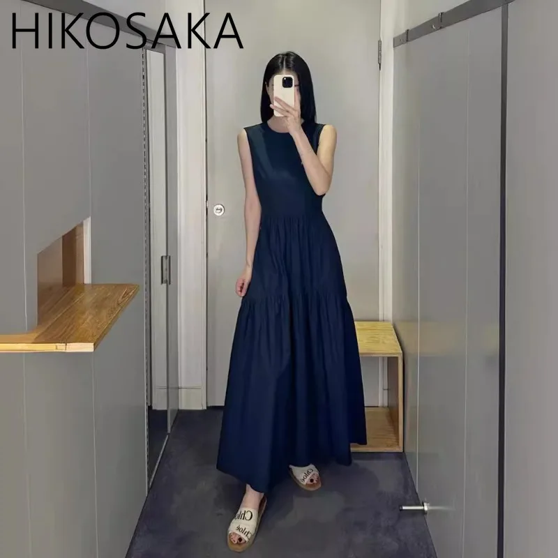 Платье-футляр без рукавов с круглым вырезом женское приталенное платье со