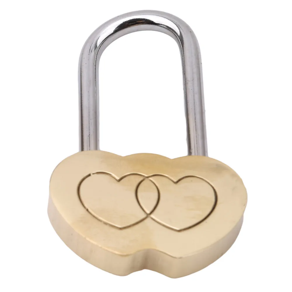 

Double Heart-shaped Copper Padlock Lovers Creative Wedding Anniversary Gifts Love Wish Lock (No Key)