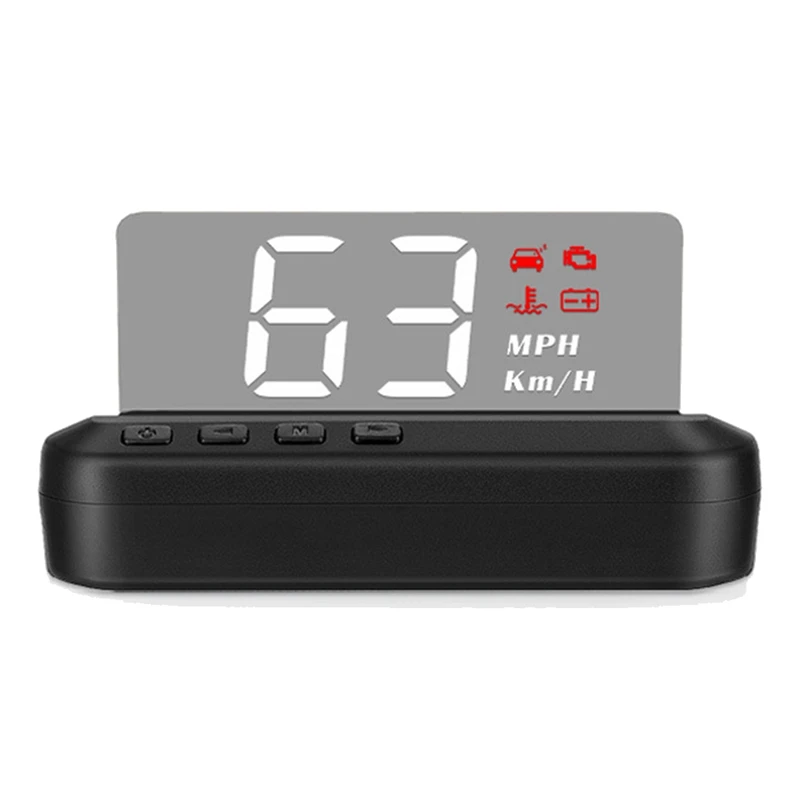 

C100 OBD HUD Head-Up Display Car Speed Projector Auto Speedometer KMH/MPH Compatible with All Cars, Truck Vehicle