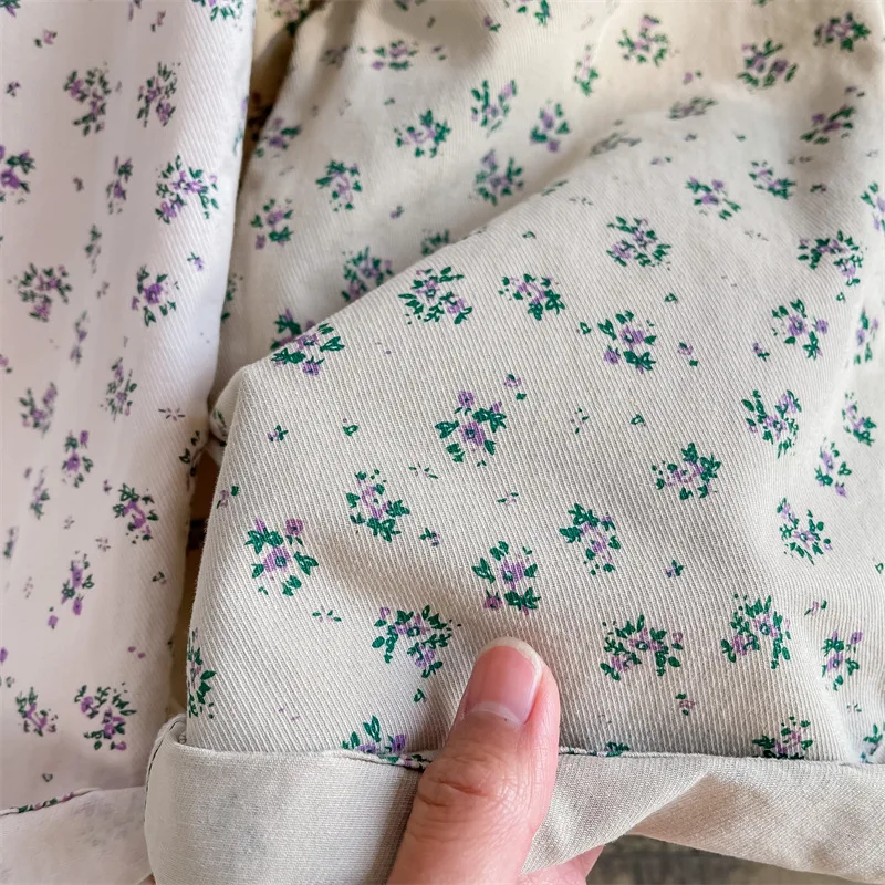 Fashion Girls Floral Casual Pants Cute Flower Print Baby Girl Trousers Children's Harem Pants Cotton Kids Pants Clothes