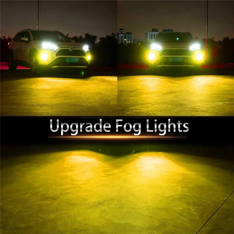 

LED Fog Lights Bulb Yellow 3000K 55W 3600 Lumens DOB Chip Extremely Bright Replacement Waterproof (5202 H16)