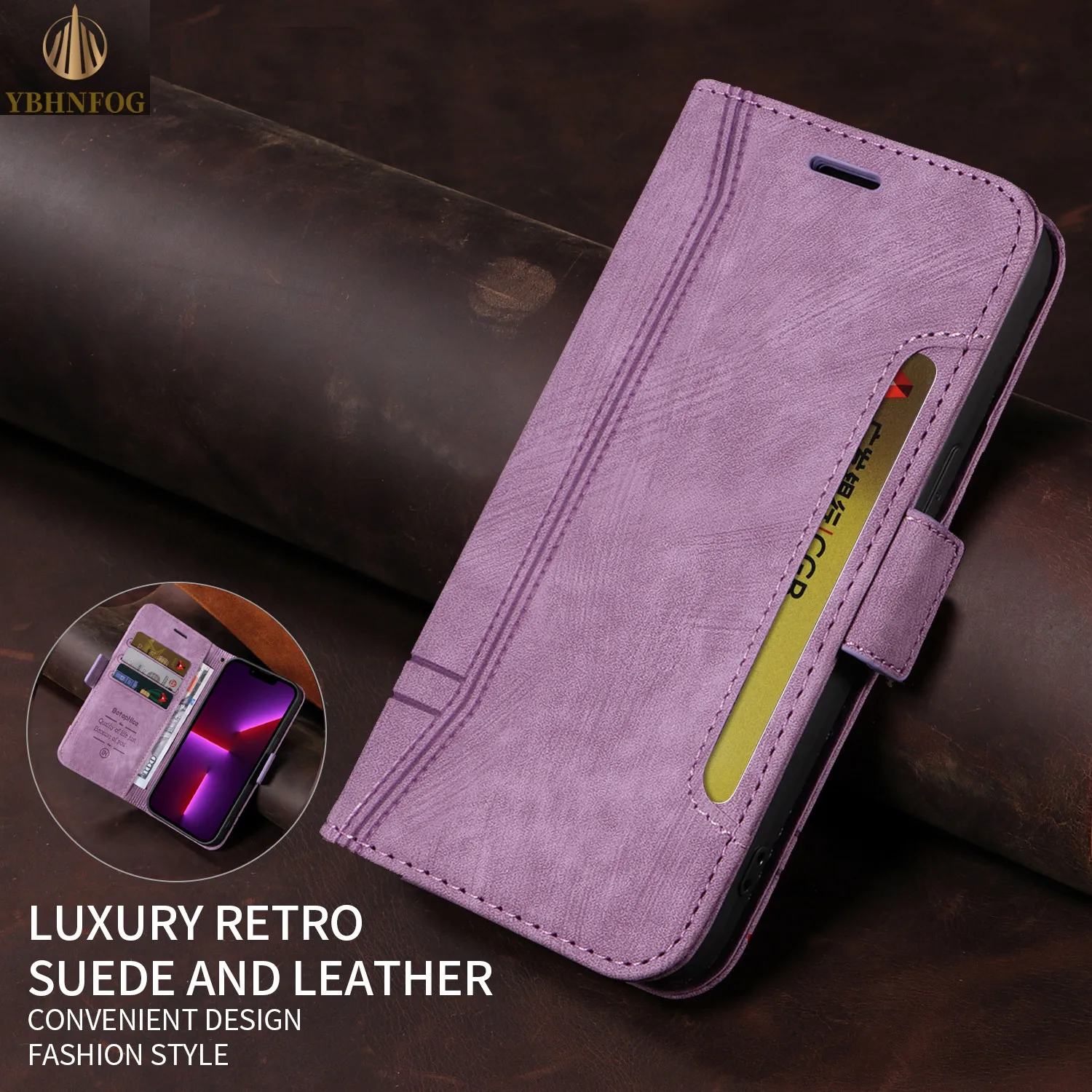 

Luxury Leather Flip Phone Case For iPhone 14 13 Pro Max 11 12 Mini XR X XS Max 6 7 8 Plus SE 2020 Wallet Card Slot Bracket Cover