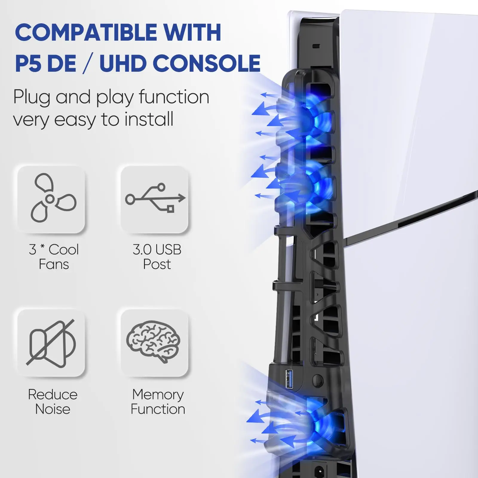 Охлаждающий вентилятор для Playstation 5 тонкий