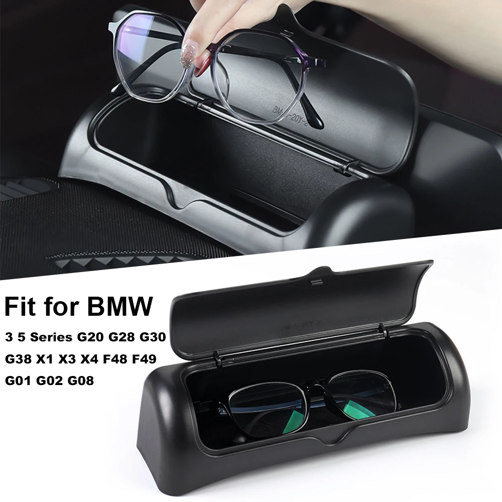 

Glasses Case Car Storage Box Holder Sunglasses Clips Accessories For BMW 3 5 Series G20 G28 G30 G38 X1 X3 X4 F48 F49 G01 G02 G08