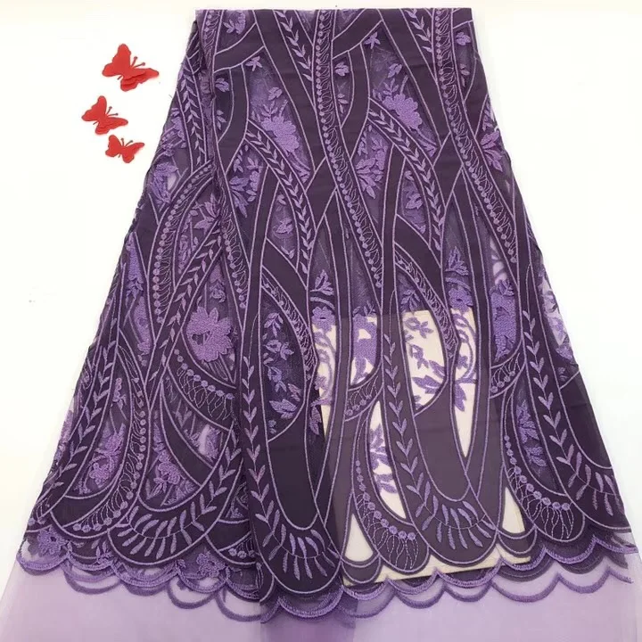 

New French Nigerian sequins net lace,African tulle mesh Sequence lace fabric high quality for wedding dress RF3