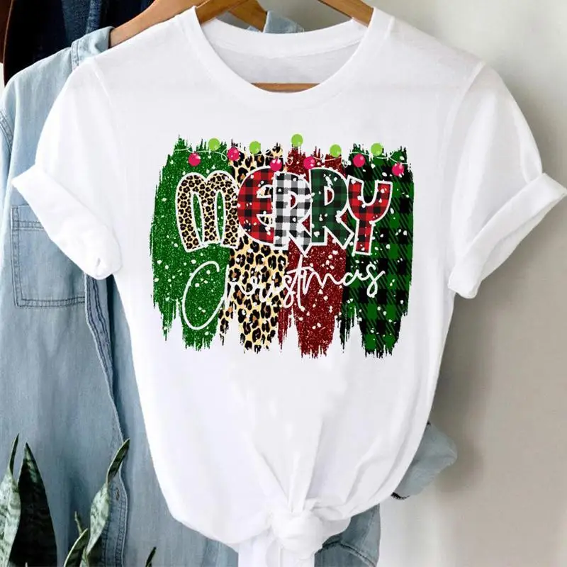

Merry Christmas Festival Cute Winter Happy New Year Women Print Tshirts Trend T Shirt Cartoon Tee Travel Top Graphic T-Shirt