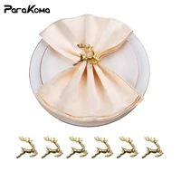 napkin rings set of 6 christmas napkin rings holder gold deer napkin rings for party wedding gathering dining table decoration