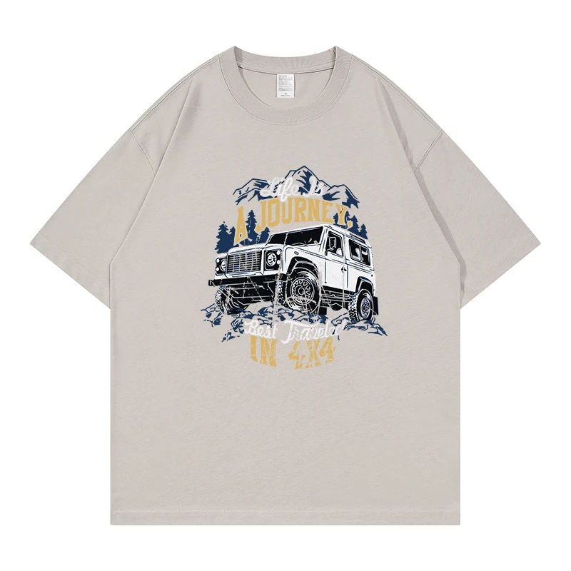 

Vintage T Shirt Off White Car Graphic Printed 100% Cotton For Men's Harajuku Short Sleeve Summer Fashion New In Tops Clothes