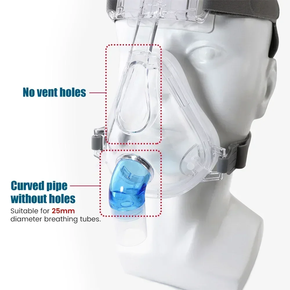 CPAP Маска APAP Анфас для лица носа рта респираторная маска без выхлопного отверстия