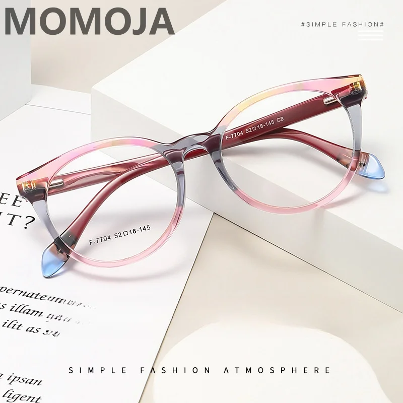 Новинка Женская оптическая оправа для очков MOMOJA в виде кошачьих глаз