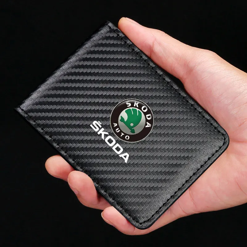 

Business Card Holder Women Credit Card Case ID Bag Car Driving License for Skoda octavia 2 a7 a5 rapid fabia yeti superb KAMIQ