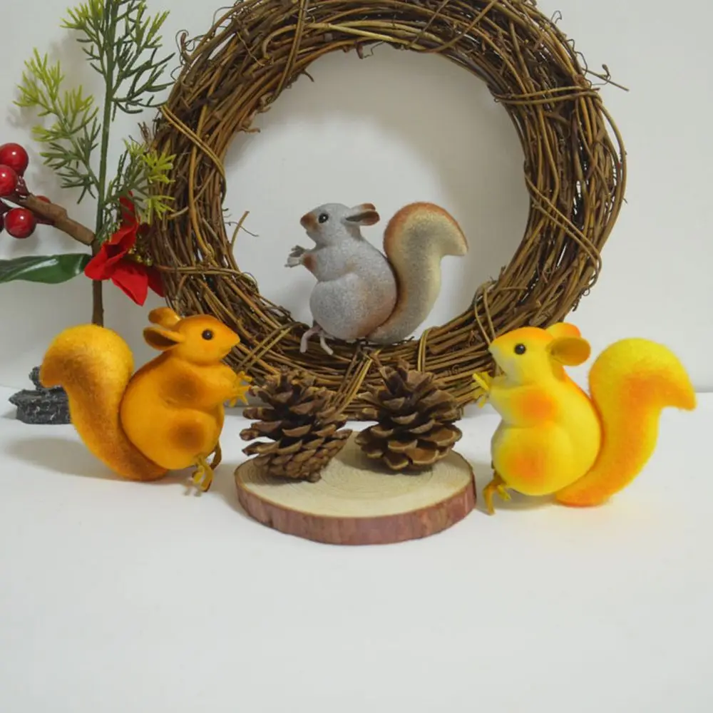 

landscape Decoration Garden Ornament Wedding Supply Artificial Animal Squirrel Model Simulation Squirrel Home Decor