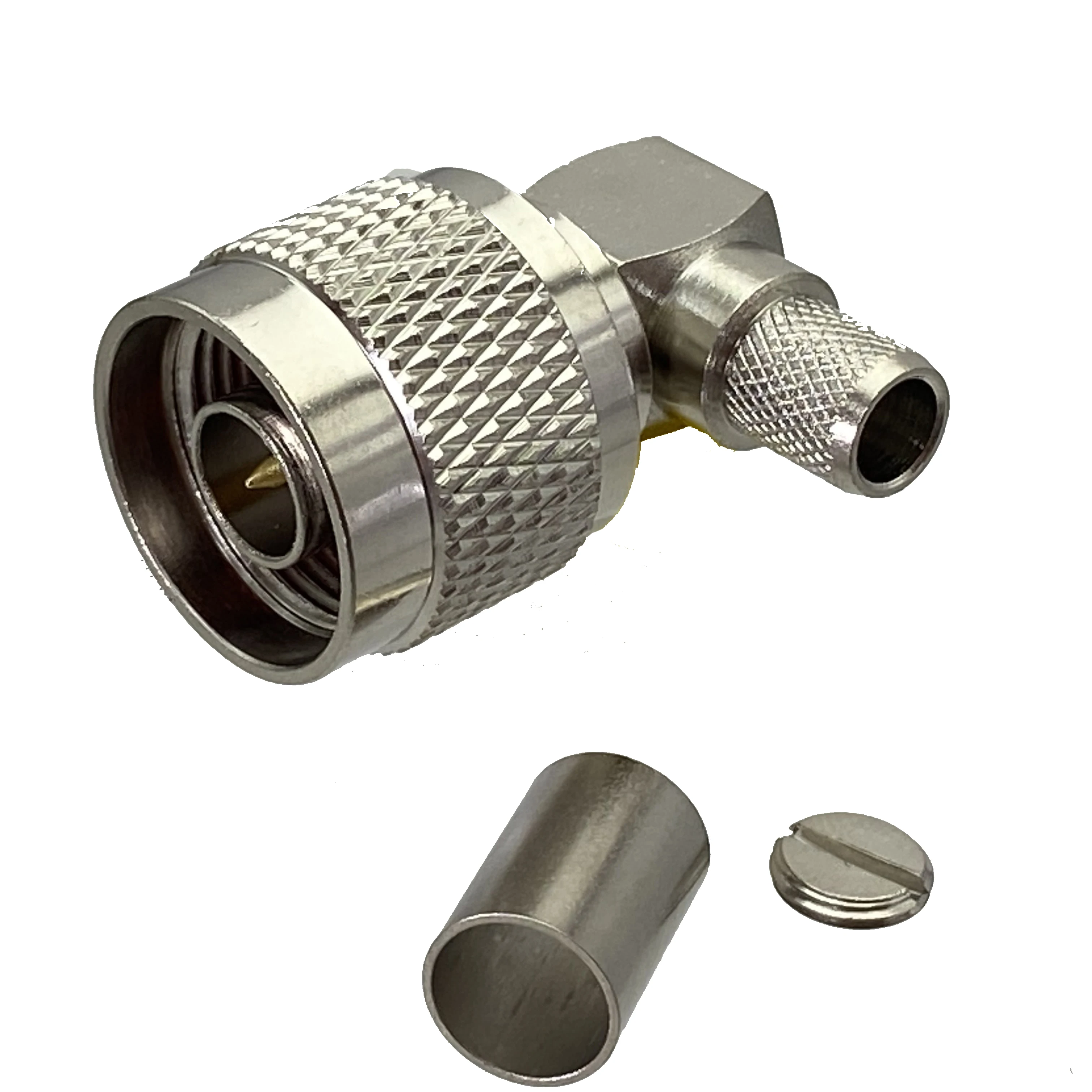 Коннектор 1 шт., N-разъем, штекер, прямоугольный разъем Cimp для кабеля RG5 RG6 LMR300, радиочастотный коаксиальный адаптер, Проводные клеммы, новинка