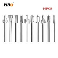 10pcs 18 3mm shank hss router bits wood cutter milling carpentry router bits for rotary tools fits dremel rotary tool set