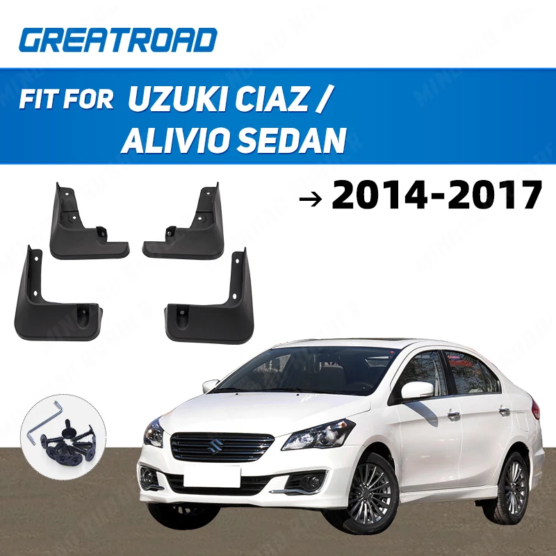Автомобильные формованные брызговики для Suzuki Ciaz/Alivio Sedan 2014-2017 крыло 2015 2016