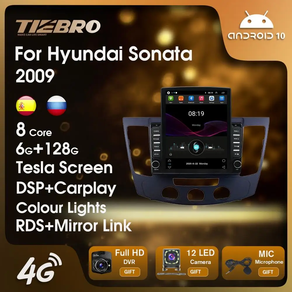 

2 Din Android Tesla экран для Hyundai Sonata 2009 Автомобильный Bluetooth Радио стерео Мультимедийный Плеер навигация GPS Авторадио Carplay