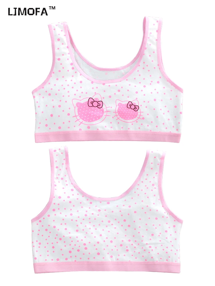 

LJMOFA Bra For Girls 12 Years Cotton Brassiere Training Bra Teenagers Lingerie Gym Breathable Teens Puberty Clothing Tops B254