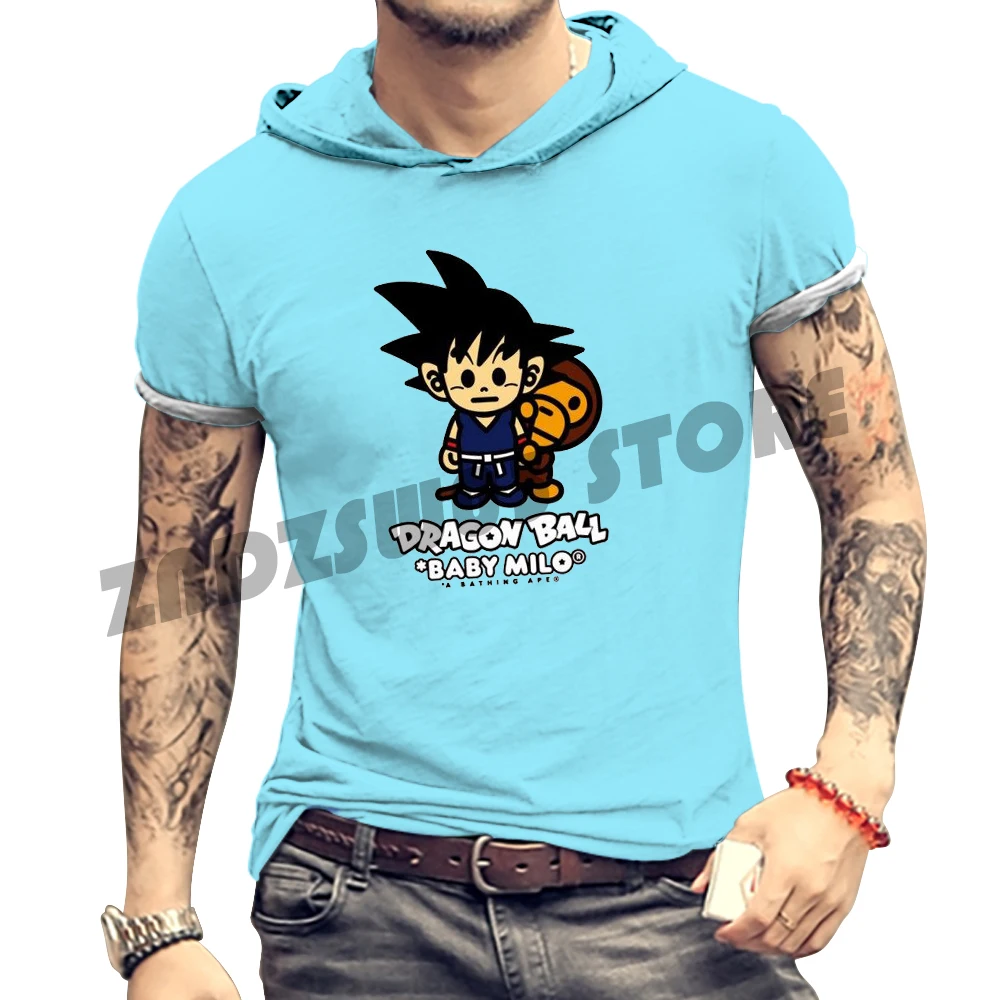

3D Print New BAPE T-Shirt Dragon Ball Z T-Shirt Men's Women's Street Party Short Sleeve Hoodie Fashion Harajuku Style S-3XL