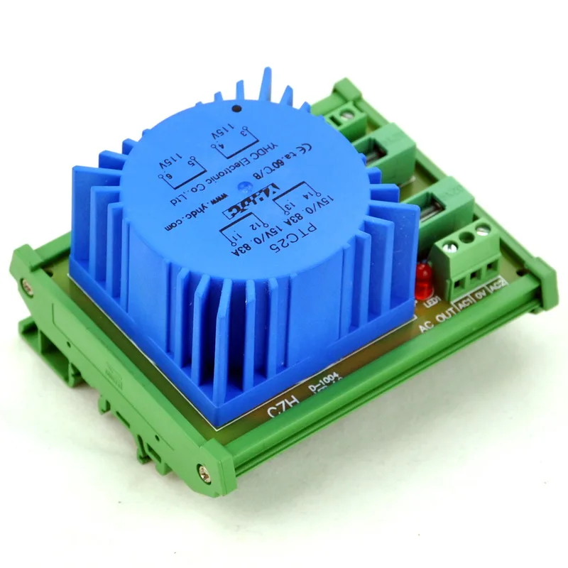 

CZH P 230VAC, S 30VAC, 25VA DIN Rail Mount тороидальный модуль трансформатора мощности.