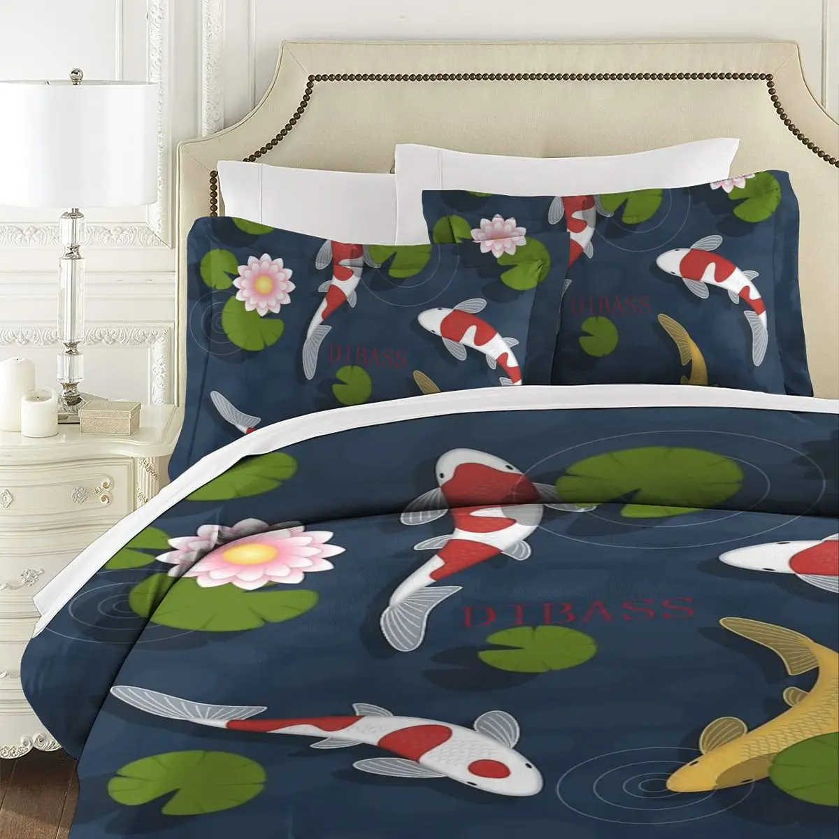 Японское мягкое одеяло в виде рыбьего пруда с 2 наволочками и застежкой-молнией |