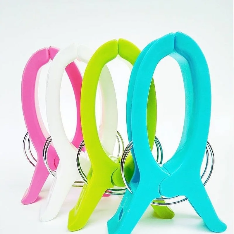

4PCS Plastic Clothes Pegs Beach Towel Clip Plastic Quilt Peg for Laundry Sunbed Lounger Clothespin Laundry Storage Tools