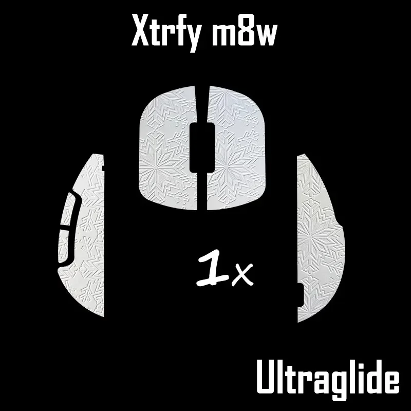 Фото 1 комплект противоскользящих наклеек для мышей Xtrfy M8w MZ1 MZ1W M42 M42W, противоскользящая лента от пота с текстурой снежинки №4