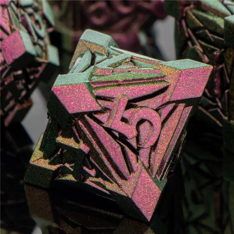 Металлические игральные кости KERWELLSI DND D &amp Dungeon и Dragon ручной работы с трещинами D20