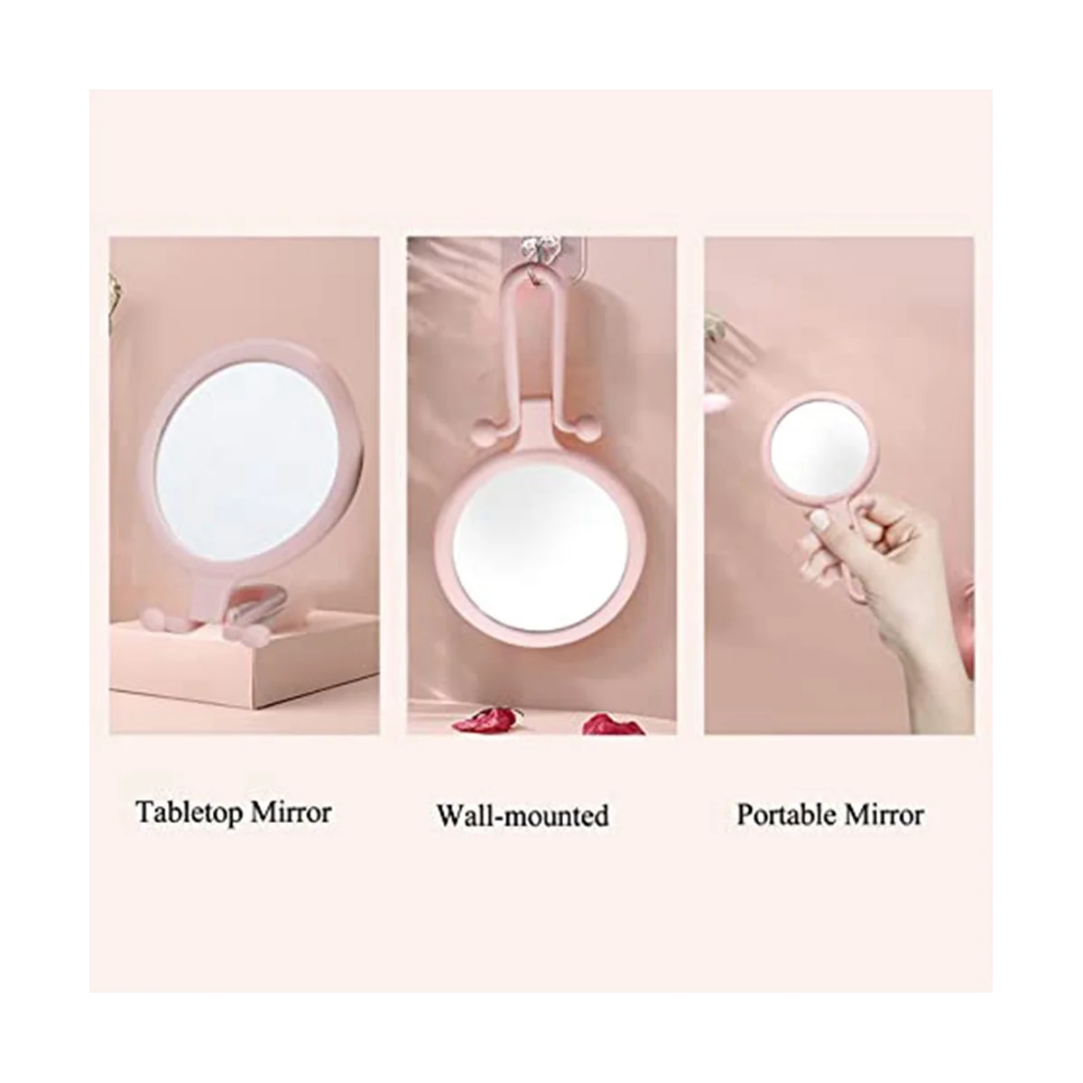 10х ручная лупа двухстороннее складное зеркало для макияжа портативное ручное с