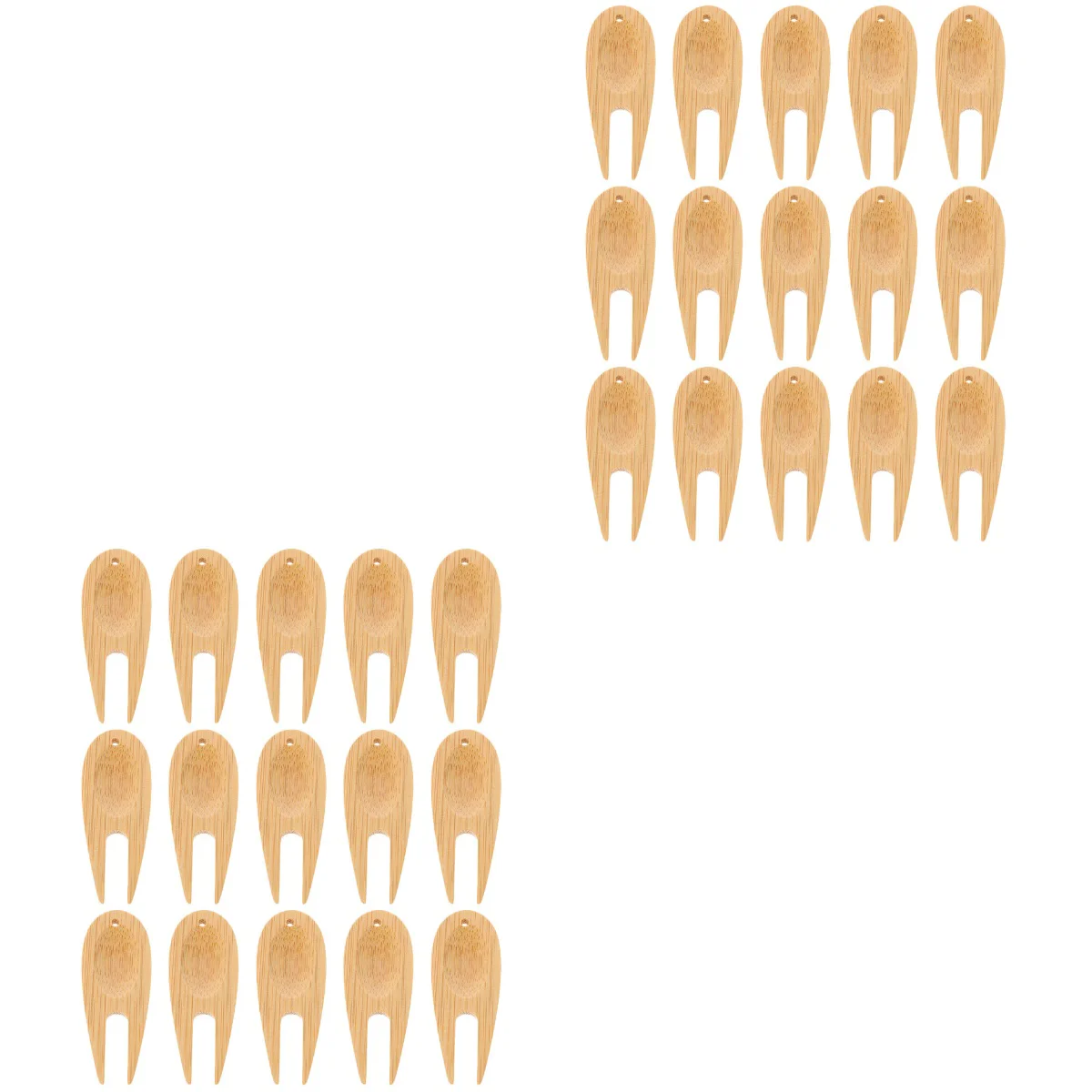 

30 шт. зеленый бамбуковый маркер для вилок, инструмент Divot, аксессуары для упражнений, инструменты для газона, Golfs, портативный аксессуар, ремонт, специальные