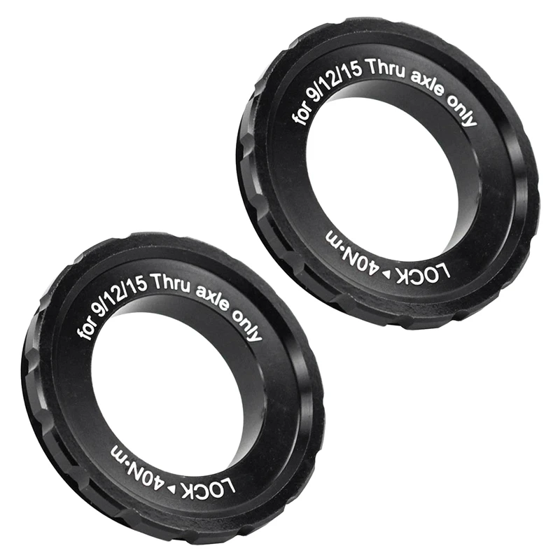 

2X Bicycle Center Lock Disc Brake Hub Rotor Lockring For 9Mm 12Mm15mm Axle Center Lock Cover Ring