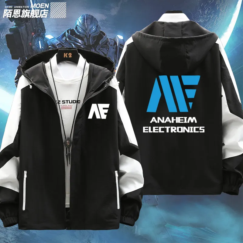 

Аниме мобильный костюм Z Gundam ANAHEIM весна осень унисекс Повседневная Верхняя одежда с длинным рукавом с капюшоном модная повседневная куртка на молнии