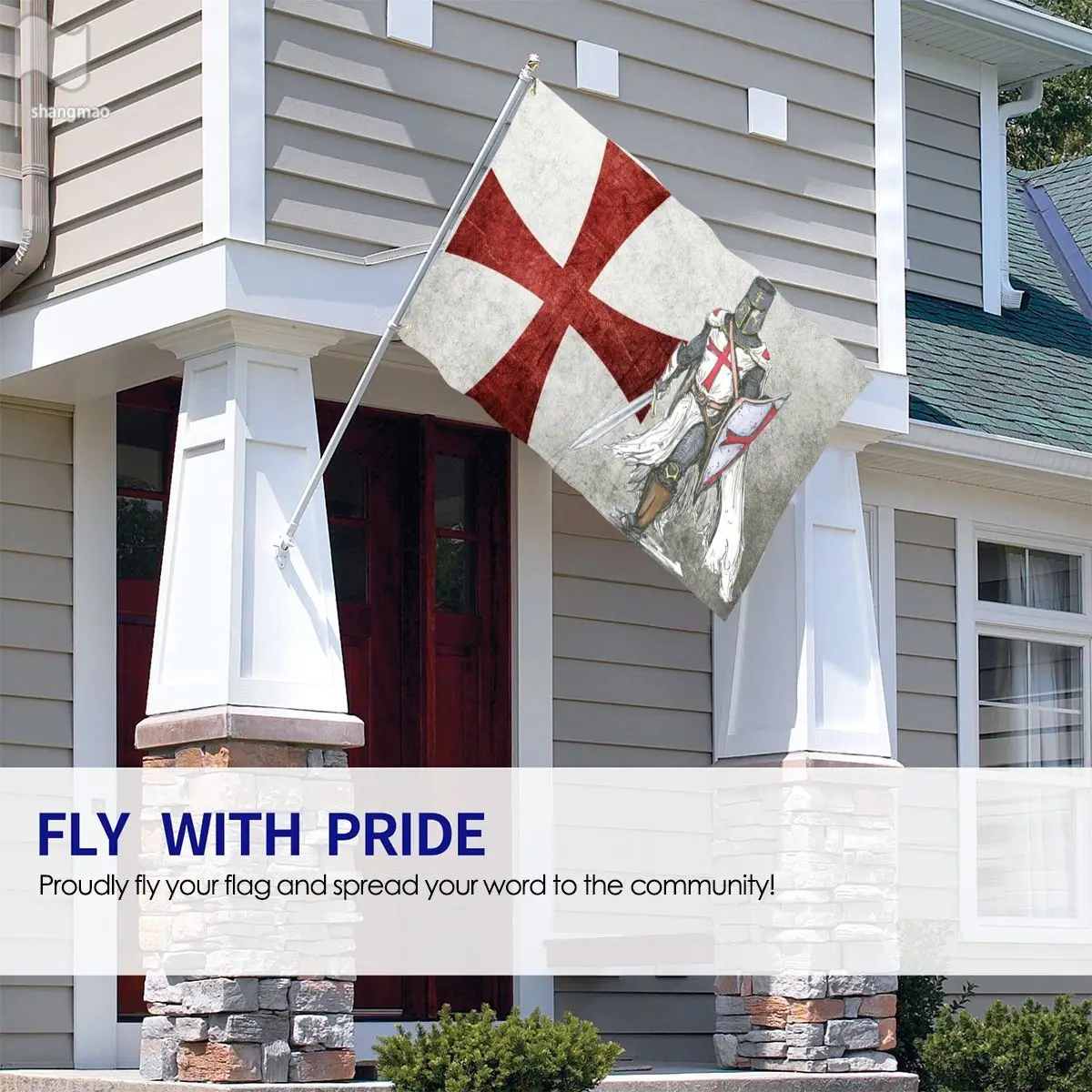 90x150cm Knights Templar Flag Medieval Crusaders Battle Ensign | Flags