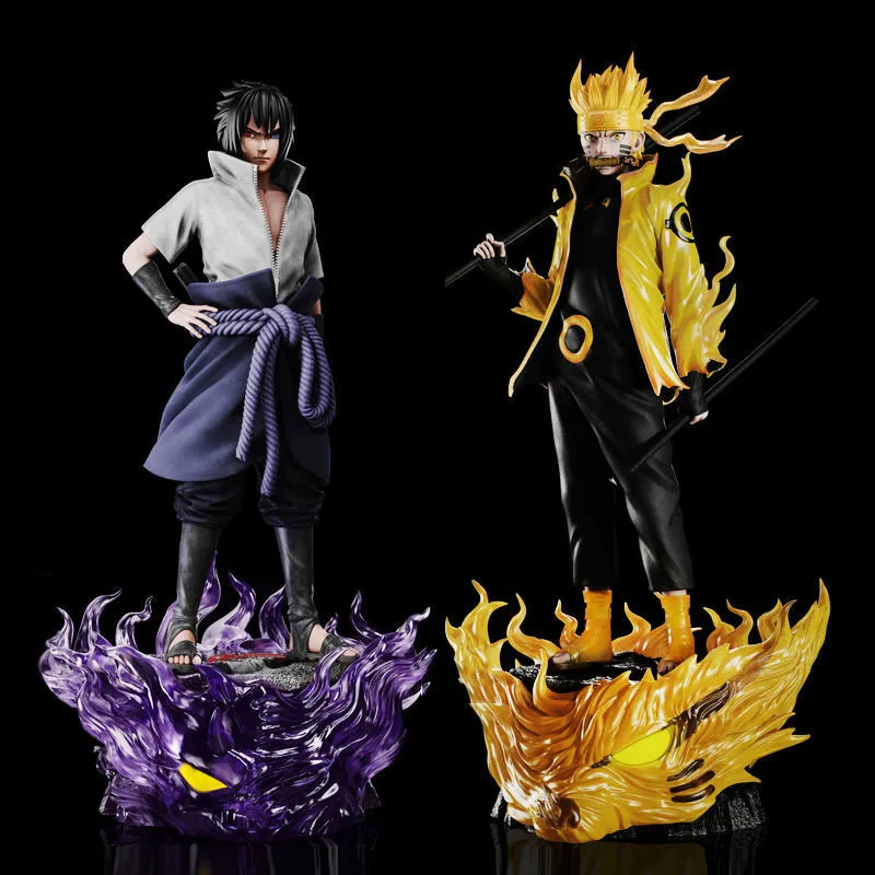 

40cm GK Uchiha Sasuke Uzumaki Naruto Action Figure Anime Naruto Figures PVC Decoration Collection Model Toys for Gifts