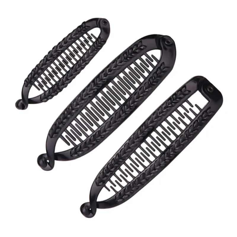Зажимы для волос в форме рыбы HOT SALE Hair Claws Clip Fish Shape Banana Barrettes Black With Stones Hairpins Accessories For Women Clamp ACC79.