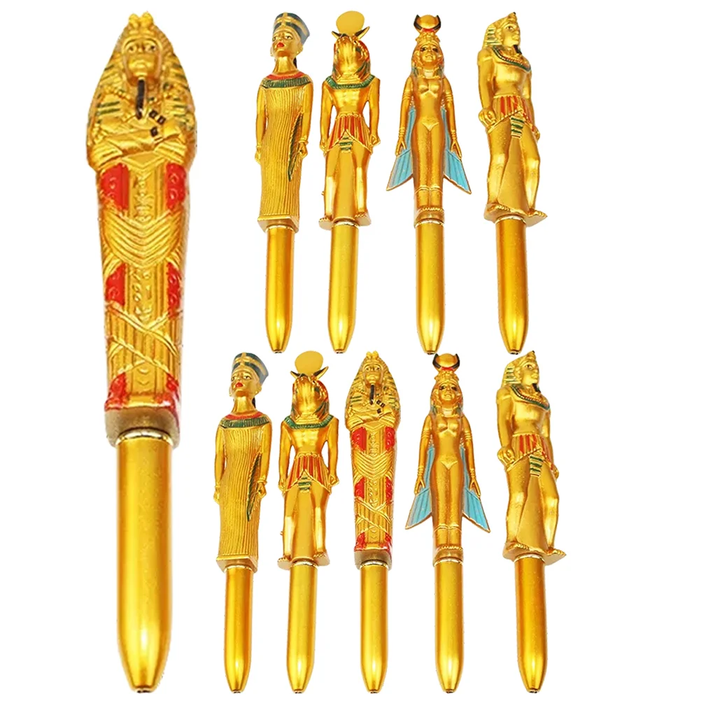 

10 Pcs Pharaoh Ballpoint Pen Baskets Bulk Writing Pens Signing Creative Students Stationery Plastic Note Taking Ink Nurse Funny