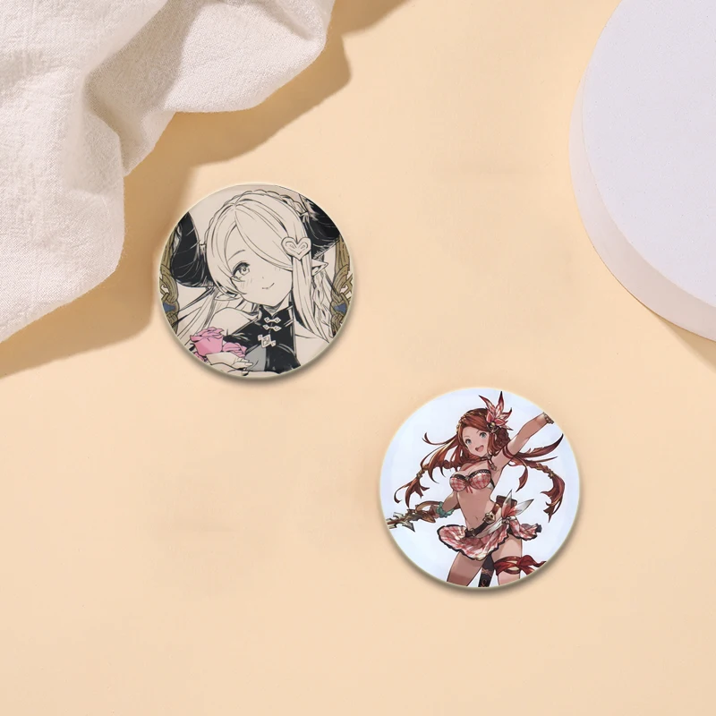 32/44/58 мм аниме Granblue Fantasy простая булавка на пуговицах дизайнерская брошь