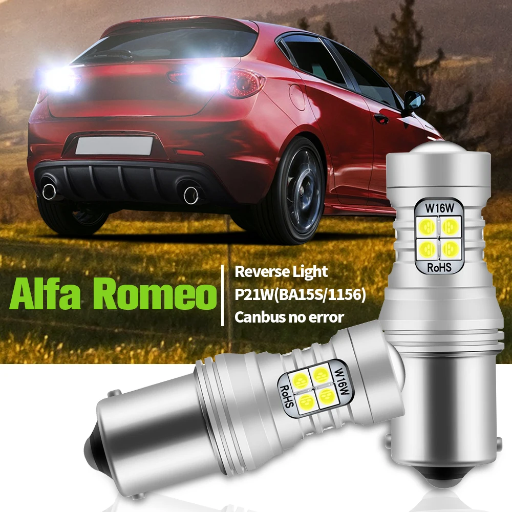 

2pcs LED Reverse Light Blub P21W BA15S Canbus No Error Backup Lamp For Alfa Romeo 145 146 147 156 166 159 GTV Spider Brera Mito
