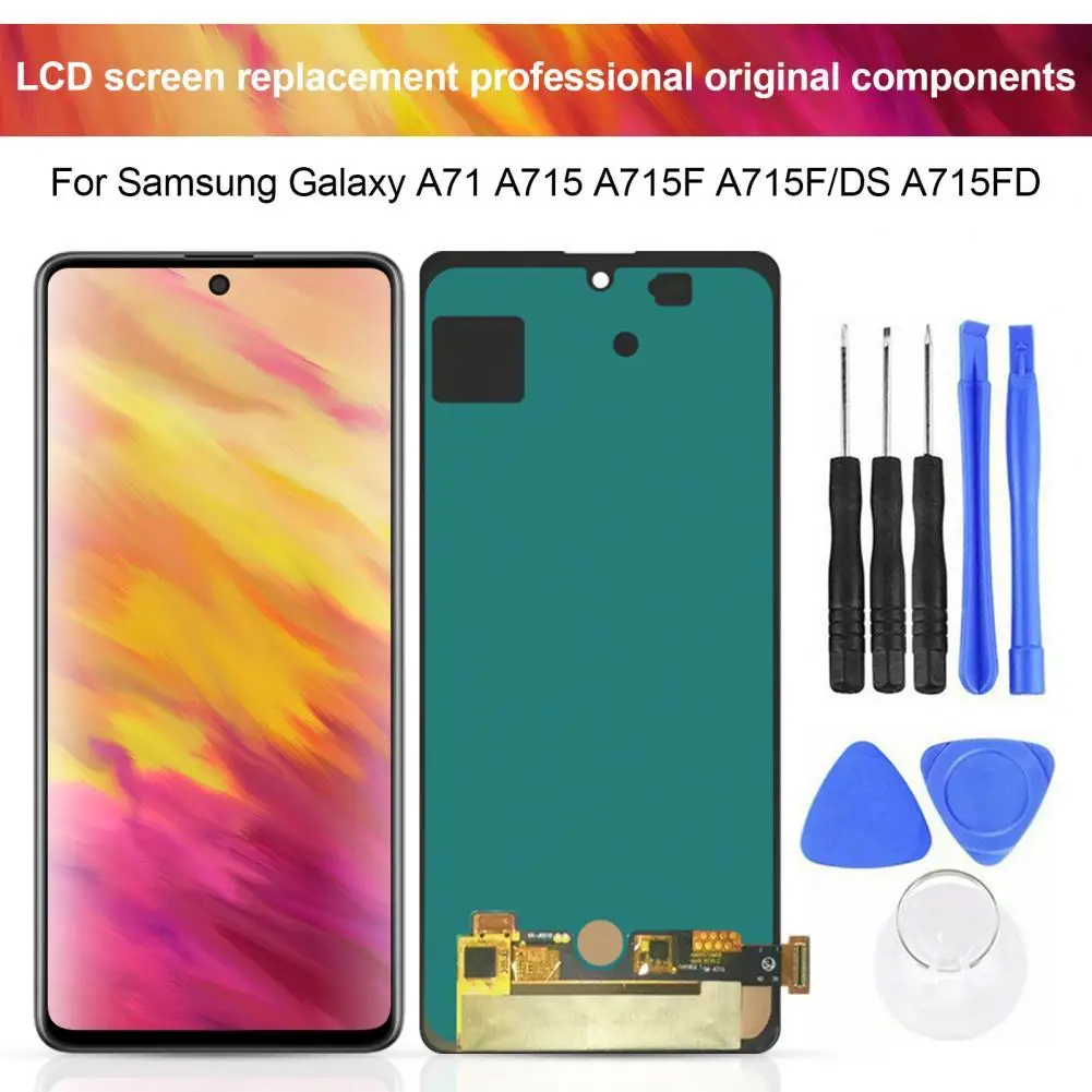 

ЖК-экран AMOLED для телефона, ЖК-дисплей, сенсорный экран, дигитайзер в сборе для Samsung Galaxy A71 A715 A715F A715F/DS A715FD