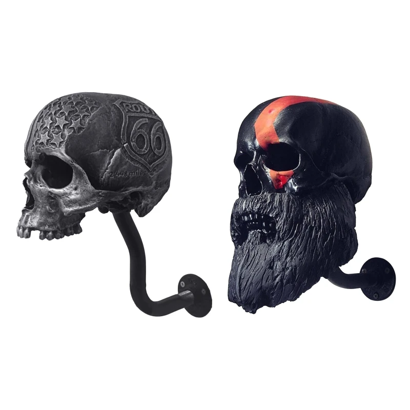 

Motorcycle Helmet Holder Rack Wall Mount Hat Stand Display Rack Skull Rack