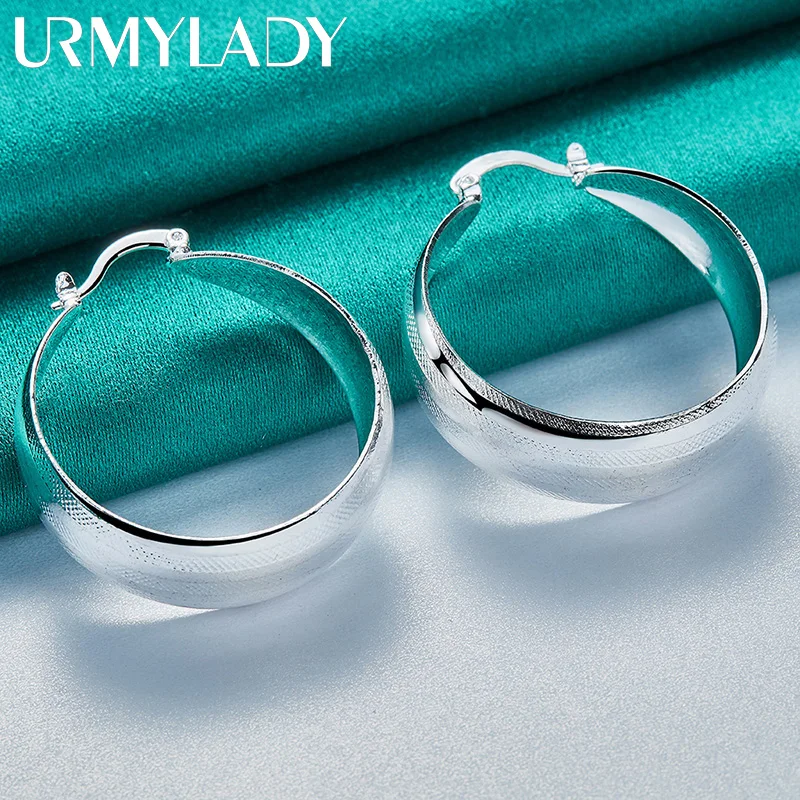 Женские круглые серьги из серебра 925 пробы