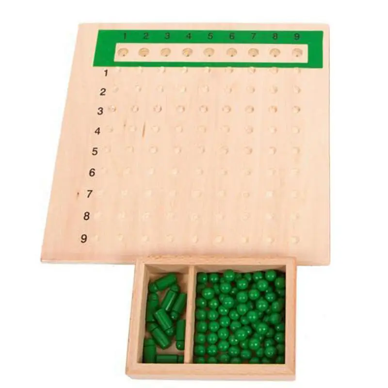 

Montessori Educational Wooden Toy Multiplication And Division Beads Board For Early Childhood Preschool Training Family Version