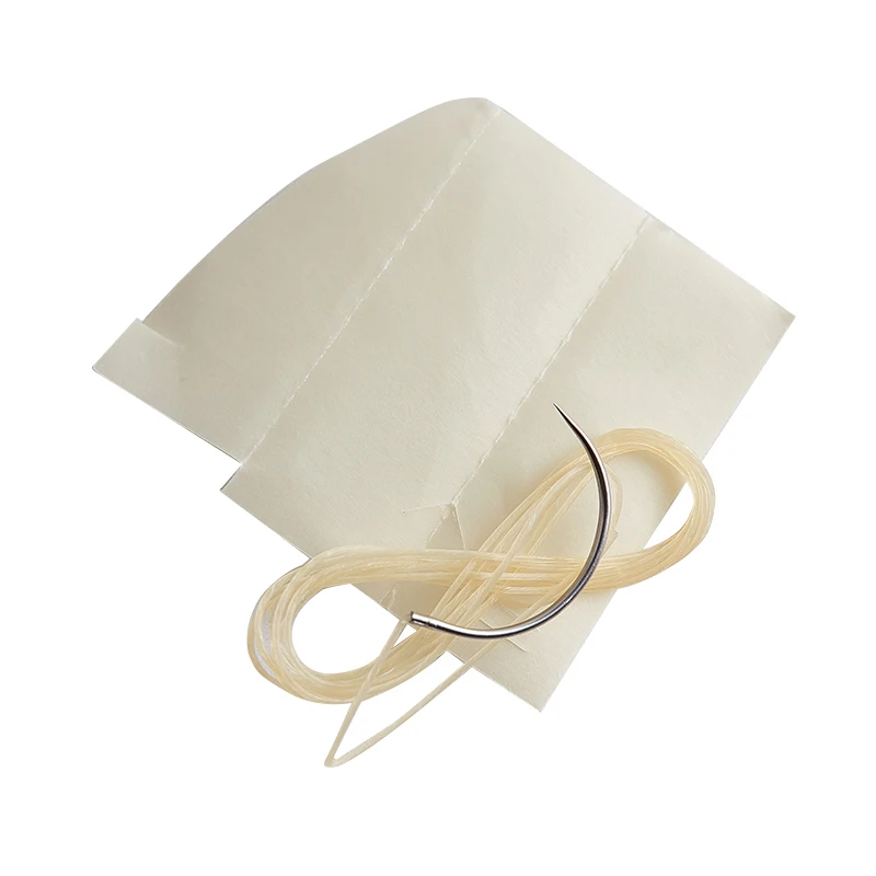 1 м Абсорбирующая нить для швов ветеринарный белок игла из нержавеющей стали