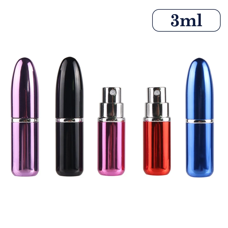

3ML Refillable Mini Perfume Bottle Portable Aluminum Atomizer Refill Perfume Spray Bottle Cosmetic Container For Travel