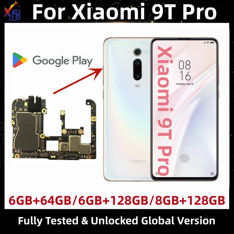 Original Unlocked Main Circuits Board Mainboard For Xiaomi Mi 9T Pro Motherboard With Google Playstore Installed Global Version enlarge