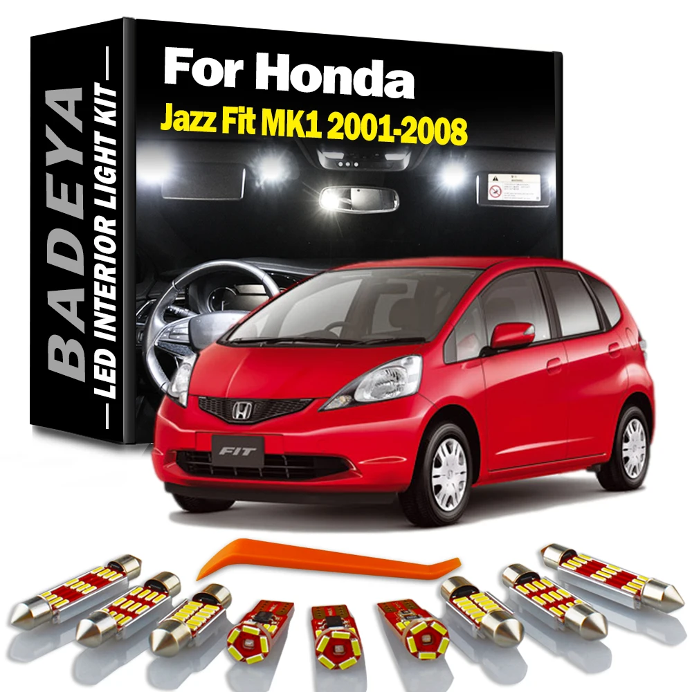 

Светодиодный внутренний светильник BADEYA для Honda Jazz Fit MK1 2001 2002 2003 2004 2005 2006 2007 2008 Canbus, автомобильная лампа, светодиодные лампы