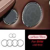 for bmw x5 x6 f15 f16 14 18 real carbon fiber car accessories carbon fiber door audio speaker trim covers loudspeaker ring